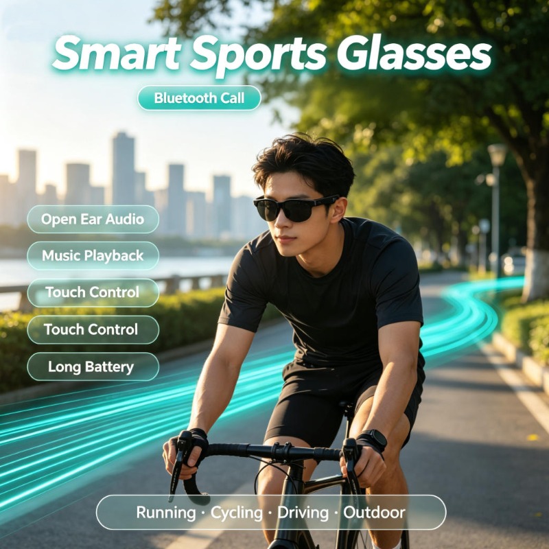 Smart Glasses Lens - 스마트 스포츠 안경 오픈형 오디오 블루투스