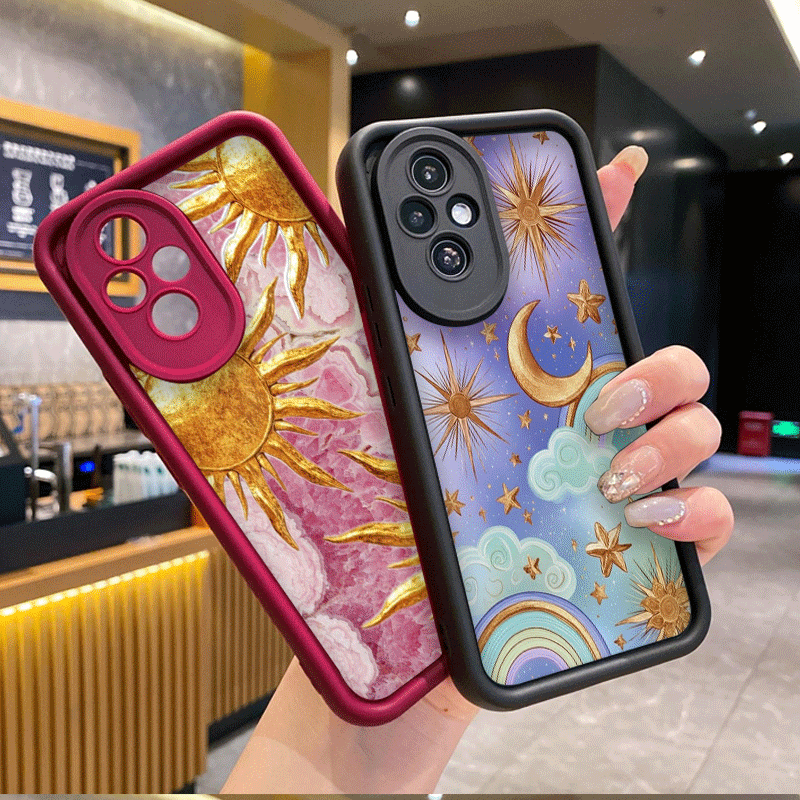 빈티지 골든 스타리 스카이 썬 문 프린트 폰 케이스 ( - Huawei Mate 60 리뷰 및 가격